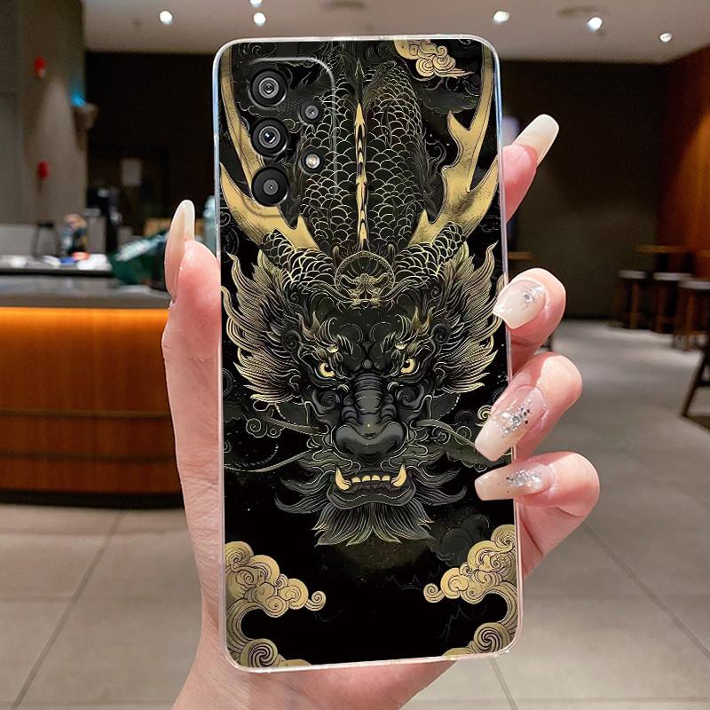 Casing For Samsung Galaxy A72 A52 A52S 4G 5G Phone Case Luxury Dragon Cute Cool Boys Girls Transparent Soft Silicone TPU Cover