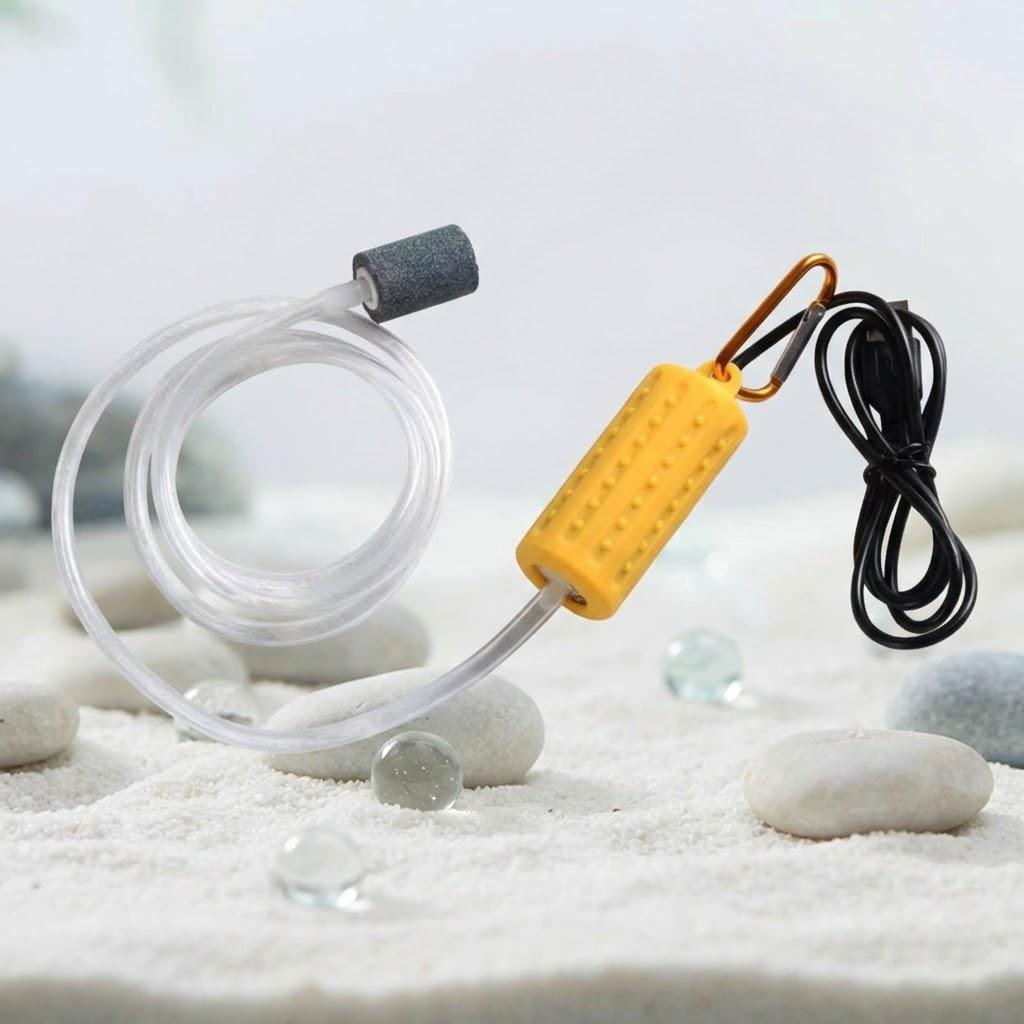 Aquarium Fish Tank USB Oxygen Air Pump Silent Energy Saving Portable Mini Aquatic Terrarium Accessories