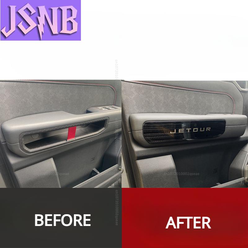 Chery Jetour Traveller T2 2023 2024 Modifikasyon Aksesuarları İçin Yeni Araba Paslanmaz Çelik Kapı Kolu Paneli Dekoratif Kapak