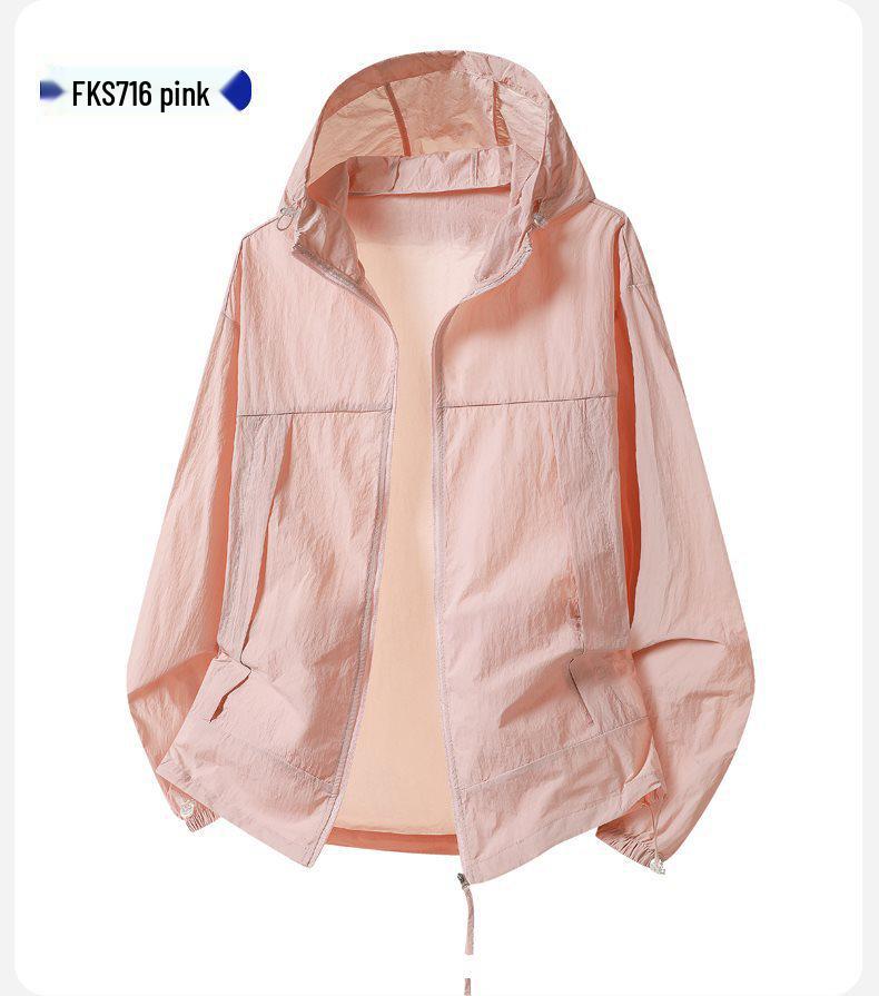 Hot Sale Ice Silk Ultra-Thin Couple's Summer Jacket: Lightweight, Trendy Hong Kong Style for Men's Outdoor Fishing.
