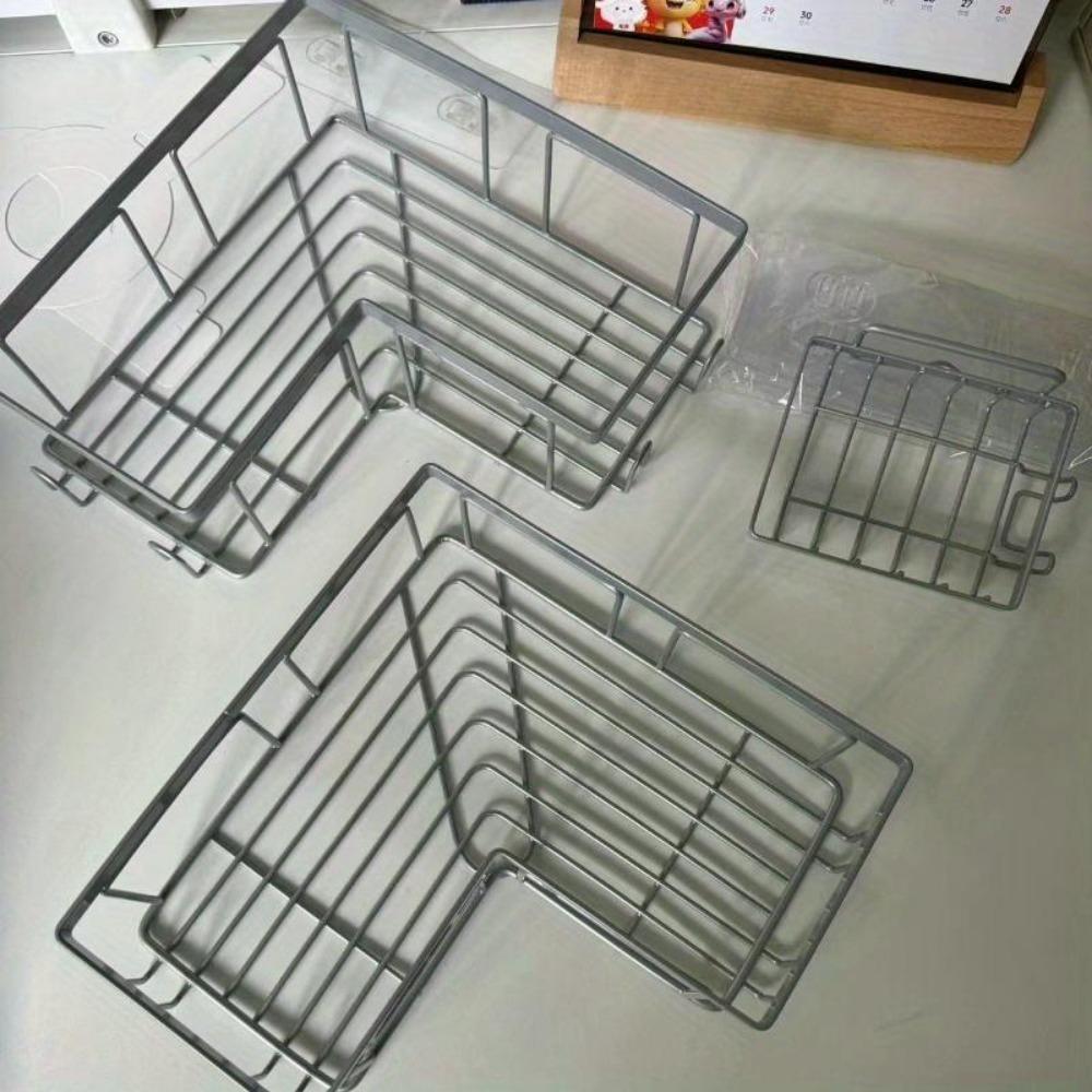 

3 шт., Угловые полки для душа, Полка для хранения в ванной, Держатель мыла для душевой стены, Органайзер для ванной комнаты, Корзина для душевой кабины, Аксессуары для ванной комнаты 3pcs/1set серый