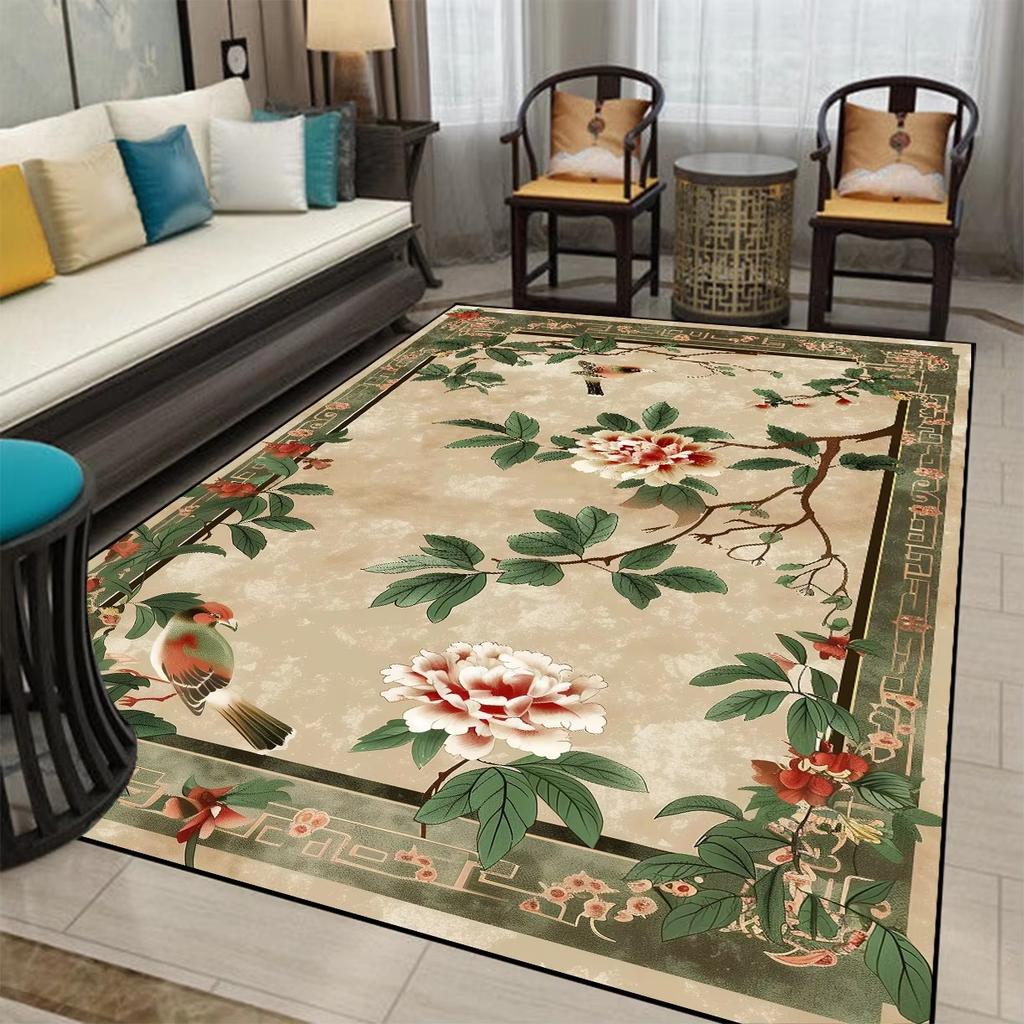 Modern Chinese Living Room Carpet Decoration Bedroom Deluxe Anti Slip Floor Mats Washable Large Area Rug Entrance Door Mat