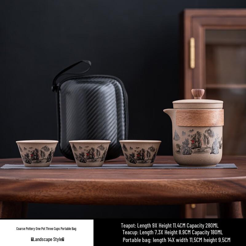 Portable Ceramic Travel Tea Set