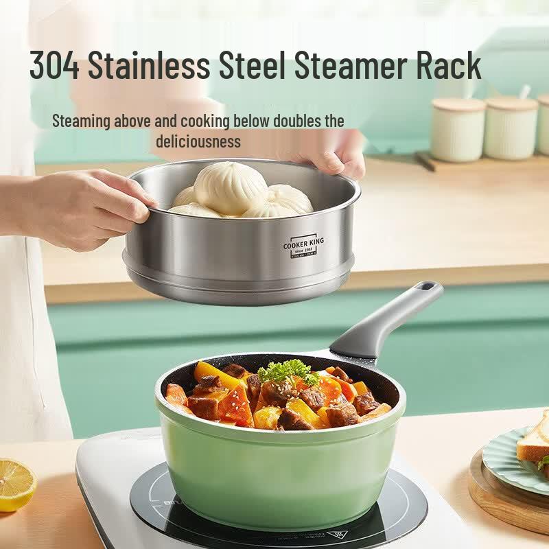 COOKER KING 20cm Non-stick Soup Pot with Steamer