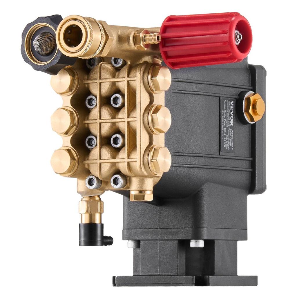 Pressure Washer Pump 3/4" Shaft Horizontal Triplex Plunger 3300 PSI 2.5GPM