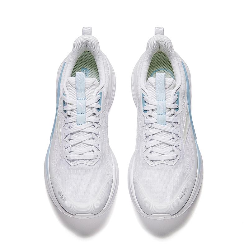 New Anta Lingyun Cushioning Height Increasing Lightweight Slip Resistant Low Top Casual Running Shoes Women's White Blue 922525502-1