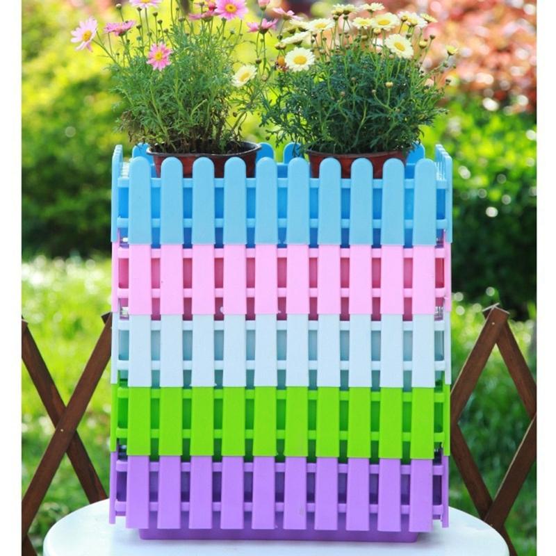 Exquisite Fence Shape Plant Pot Window Flower Box Outdoor Planter Box Planting Fencing Railing Decoration Accessories