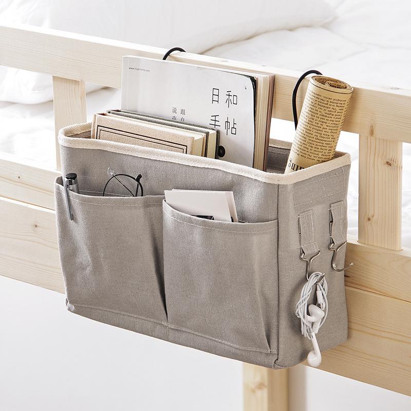 Bedhead Storage Hanging Bag Dormitory Upper Bunk Storage Bedside Mobile Phone Hanging Bag Bedside Fabric Hanging Basket
