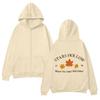 Unisex Zip-Up Hooded Sweatshirt With Print Design Casual Long Sleeve Pullover