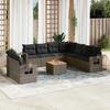 VidaXL Garden Lounge Set with Cushions 10 Pcs, Patio Sofas, Patio Furniture Set, Outdoor Furniture, Grey 3224632