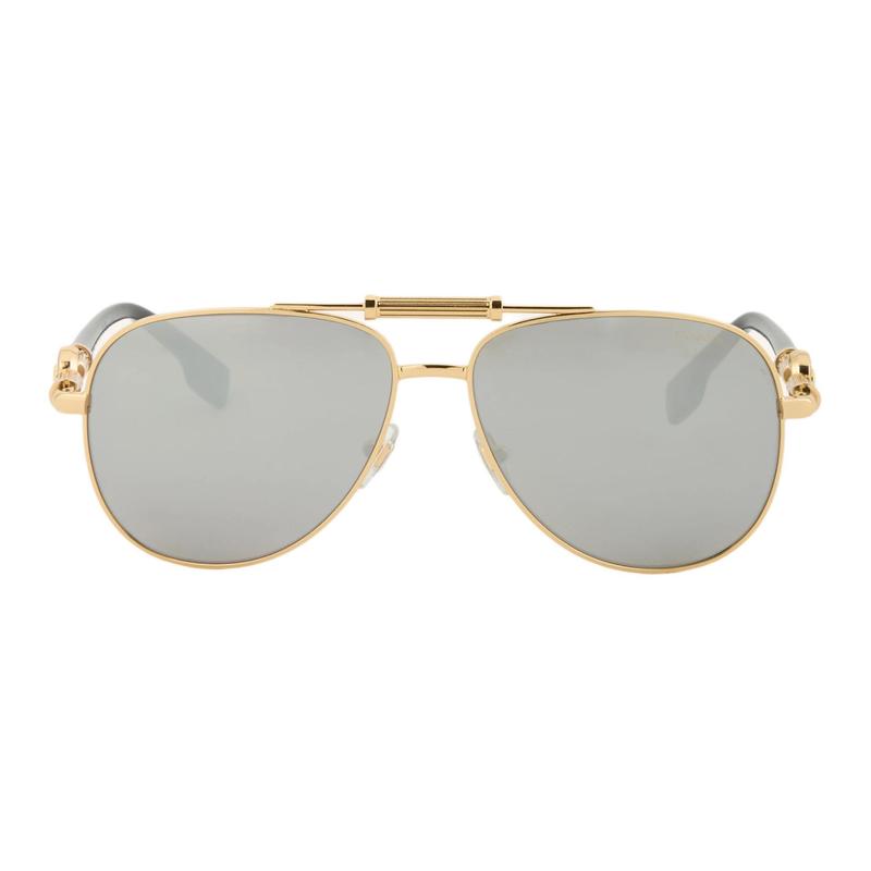 Versace Simple Luxury Design Metal Aviator Sunglasses Women's Gold 55942757 100132399319501-gold 59