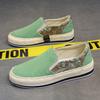 One-pedal men's shoes spring old Beijing cloth shoes men's lazy board shoes 2024 new fisherman canvas shoes student