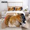Chicken Duvet Cover Set Cool Animal Pattern Comforter Cover Funny Chicken Pattern Bedding Set Microfiber Wildlife Quilt Cover