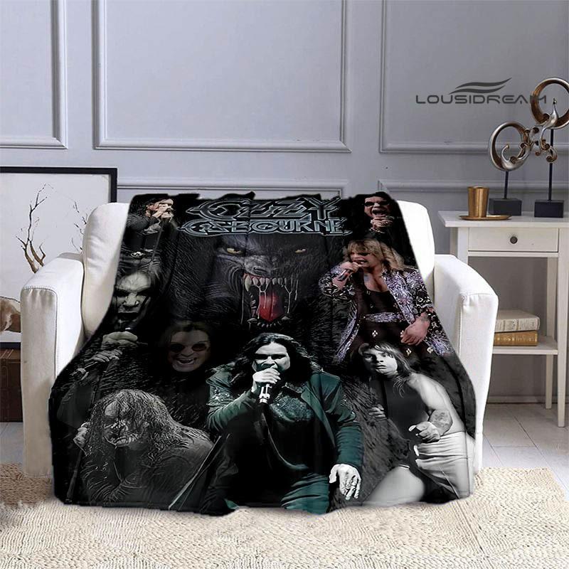 Ozzy osbourne printed blankets picnic blanket Warm Flannel blankets Soft and comfortable blanket bed linings Birthday Gift