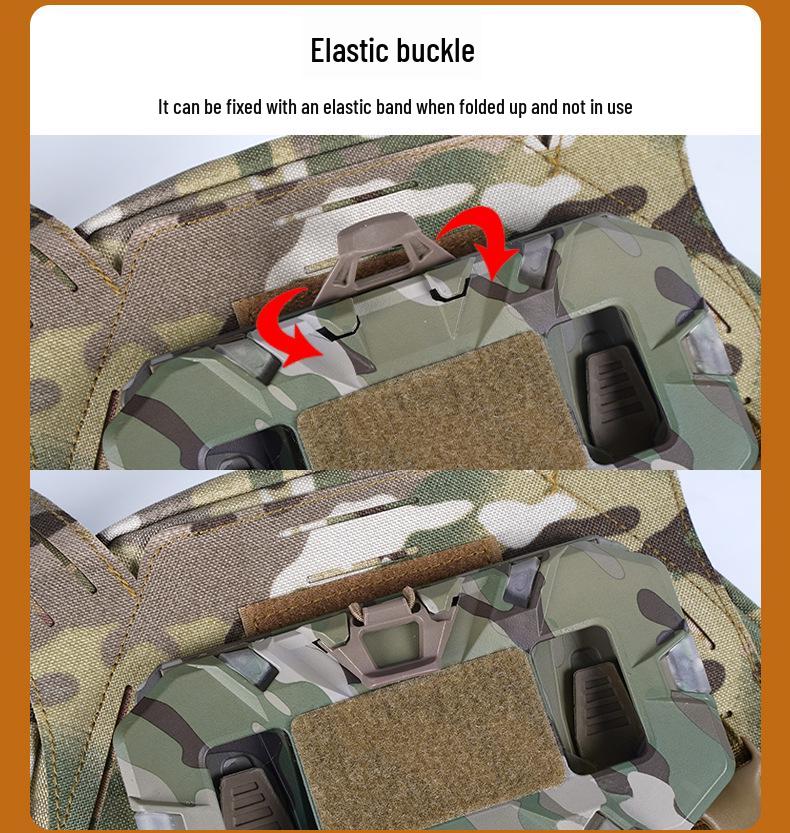 Nylon MOLLE Tactical Chest Rig Vest with Phone Holder & Folding Navigation Board