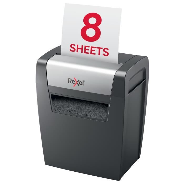 Destructeur De Documents - Rexel - Momentum X308 - Coupe Croisée - 8 Feuilles - 15 Litres