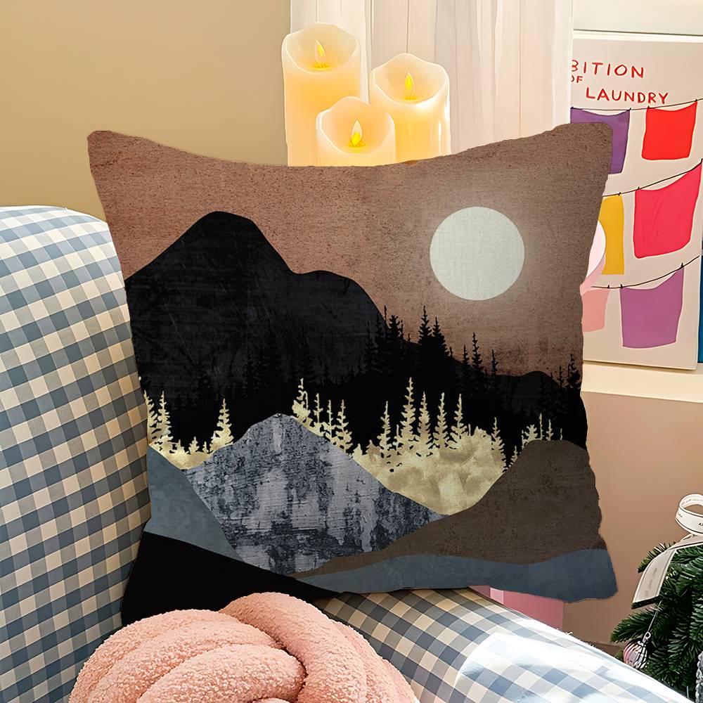 Nordic Abstract Geometric Mountain Pillow Cover Sofa Cushion Cover Home Room Decoration Children Gift