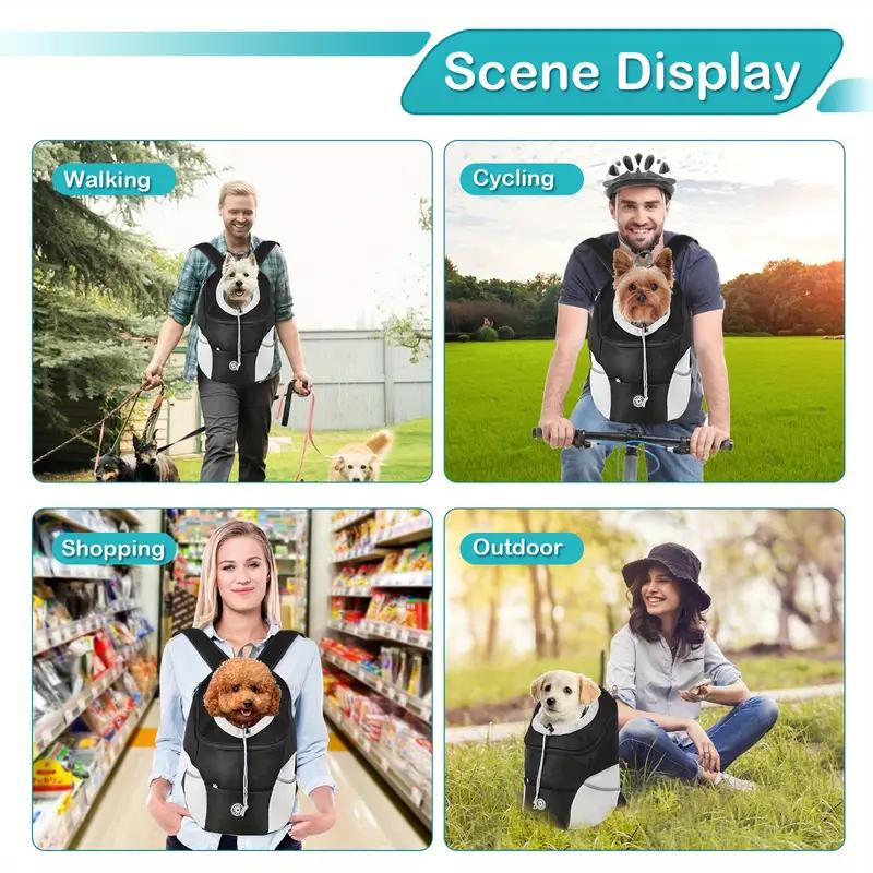 New Dog Pet Backpack Comfortable Carrier Travel Hiking Bag Front Pack Breathable Adjustable Straps for Small Medium Dogs Cats