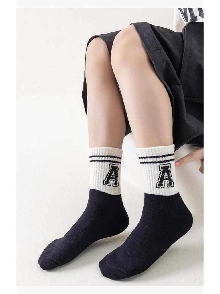 Yi Huo Kids' Spring & Autumn Combed Cotton Socks - Breathable, Sweat-Absorbing, Warm Socks for Boys and Girls.