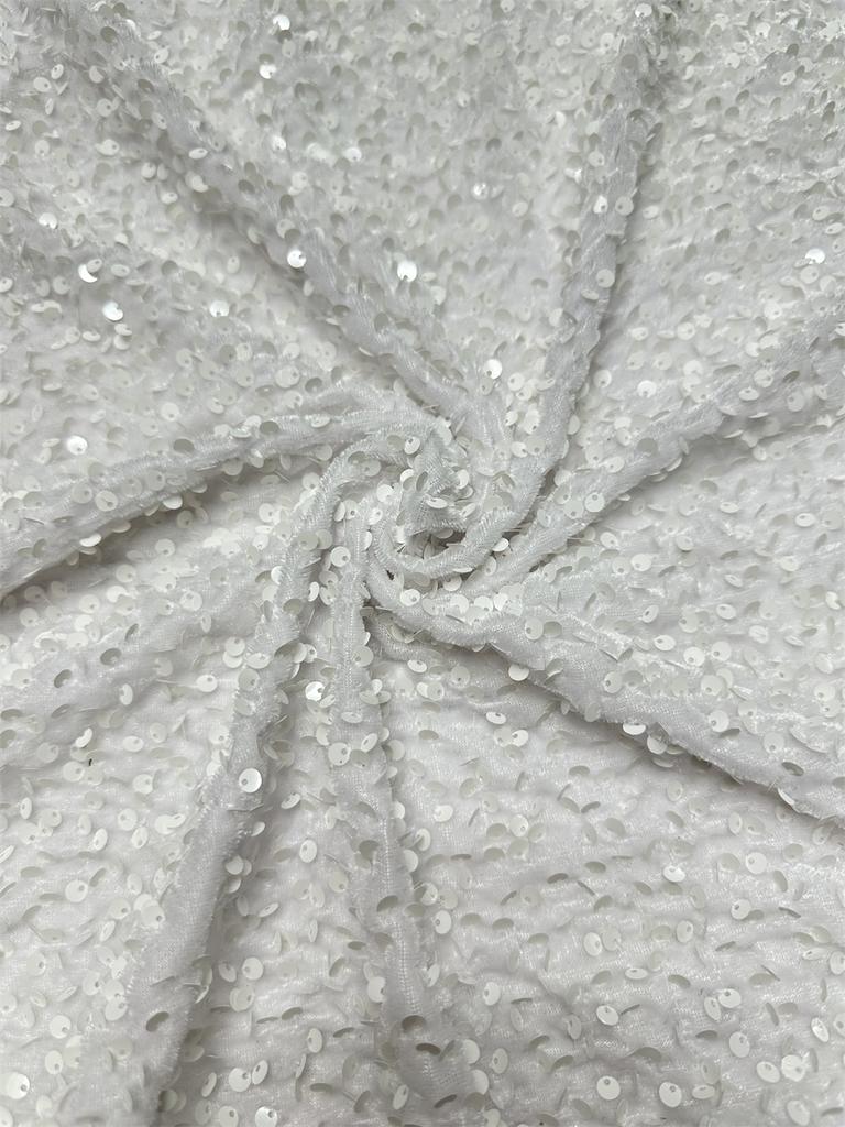 African Velvet Lace Fabric 5 Yards Nigerian Sequins Lace Fabric for Sewing Wedding Luxury Dress French Sequins Material Women