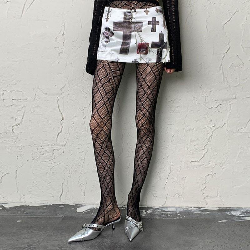 Patterned Fishnet Stockings Leggings,High Waist Tights Stockings for Women,Fishnets Thigh High Stockings Pantyhose
