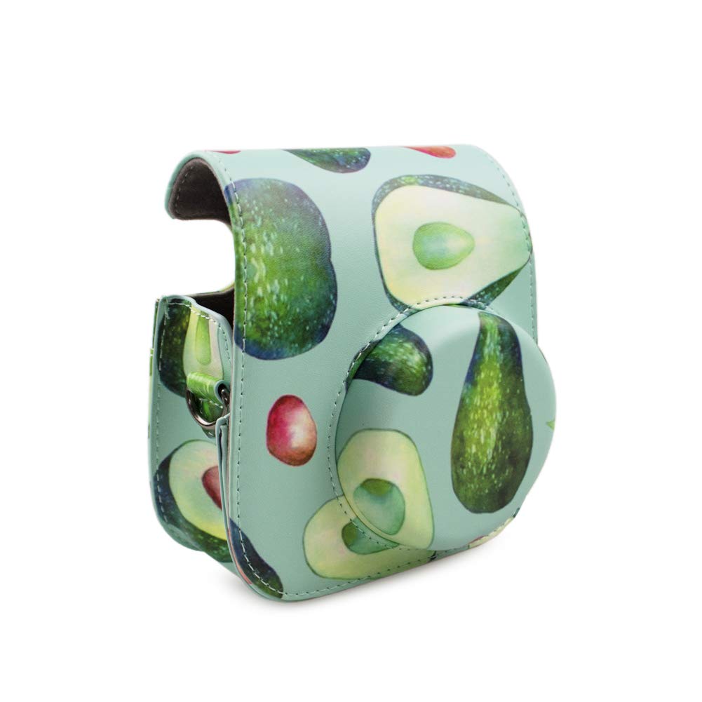 Kinokoo Instax Fujifilm Instax Mini11 Case Instax Mini11 Camera Case Instax Protective Case with Shoulder Strap Case, (avocado Pattern)