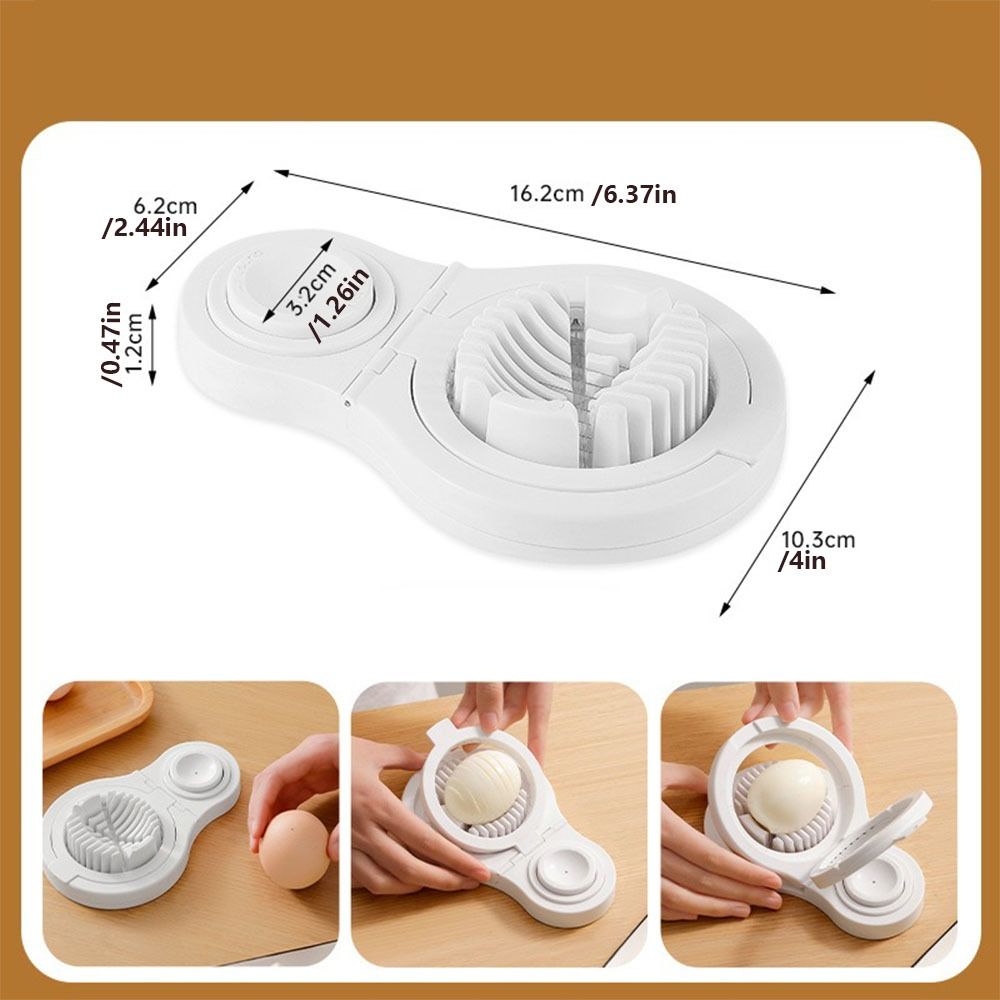 3-in-1 Egg Slicer Manual Century Egg Divider Multifunctional Fancy  Egg Splitter  Home