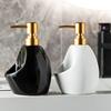 2 In 1 Ceramic Lotion Bottle Soap Dispenser with Sponge Holder Kitchen Sink Hand Foam Bathroom Press Pump Dispenser