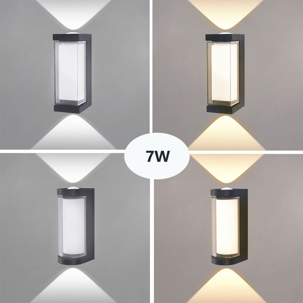 Waterproof Design LED Wall Light Modern Style Up Down Glow Outdoor Wall Lamp Energy Saving Warm/White Light Garden Sconce Lights