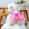 Fancy Dog wedding Dresses with Leash Ring Doggy Cat Tutu Skirt Puppy Kitty Birthday Party supplies  pet formal wear pet clothes