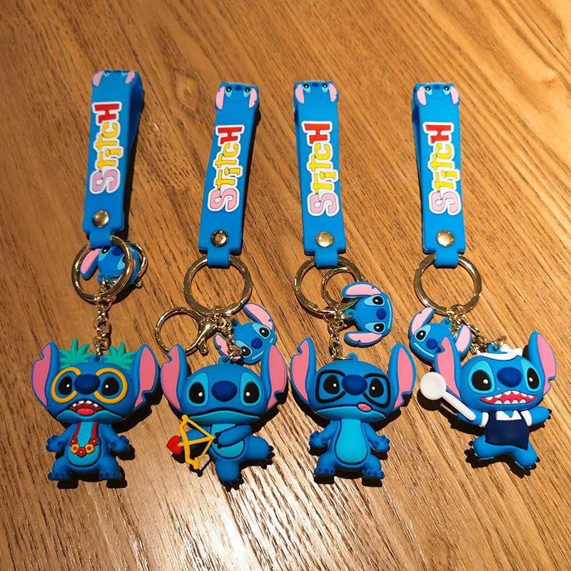 Stitch Keychain Cartoon Cute Doll Machine Student Gift Car Children's Day Keychain Ring Fashion Personalized Gifts Y2k Fashion