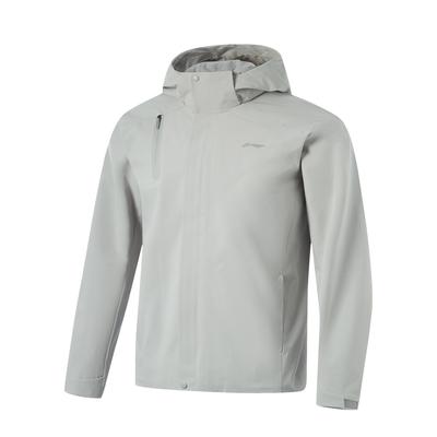 Fitness Series Solid Color Hooded Zip Jacket Men Jackets Moonlight-Gray Obsidian-Gray AWBU007-6