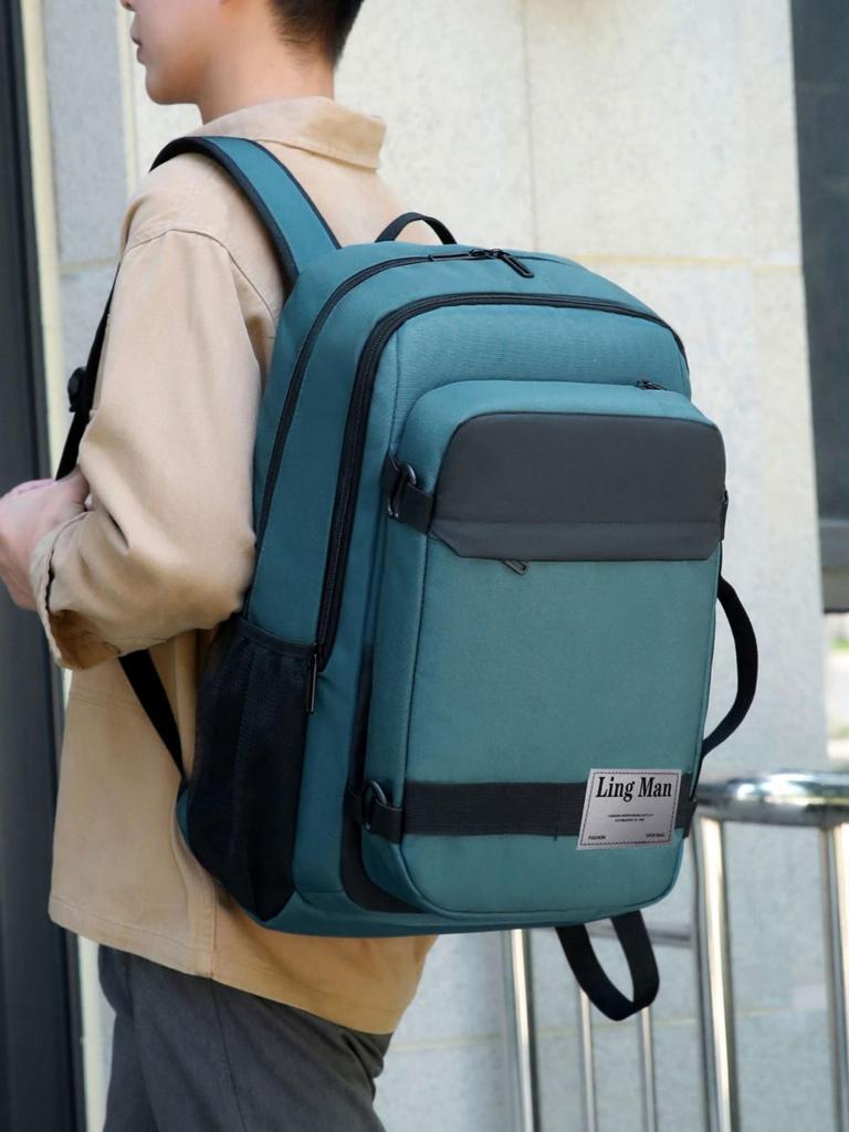 Trendy Minimalist Men's Laptop Backpack: Lightweight, Detachable, Large Capacity for Business Commute & Travel.
