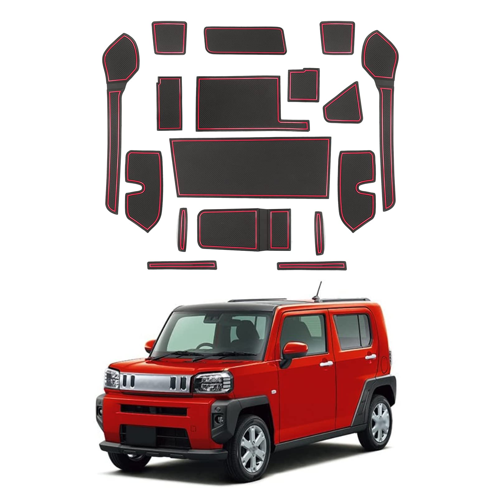 

LFOTPP Interior Rubber Mats for Daihatsu Taft Console Door Pocket Design LA900/910S, Mats, Mats, Non-Slip Mats, Dress-Up Parts, Accessories,