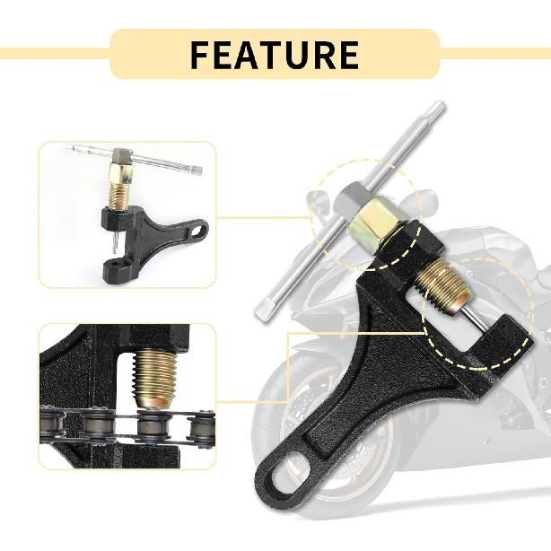 Motorcycle Chain Breaker Tool,Chain Link Removal Tool #420 428 520 525 528 530,Universal Bike Chain Tool Motorcycle Accessories For Motorcycle Dirt