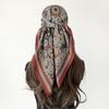 Women's 90cm Large Square Silk-Style Chain Print Headscarf & Shawl