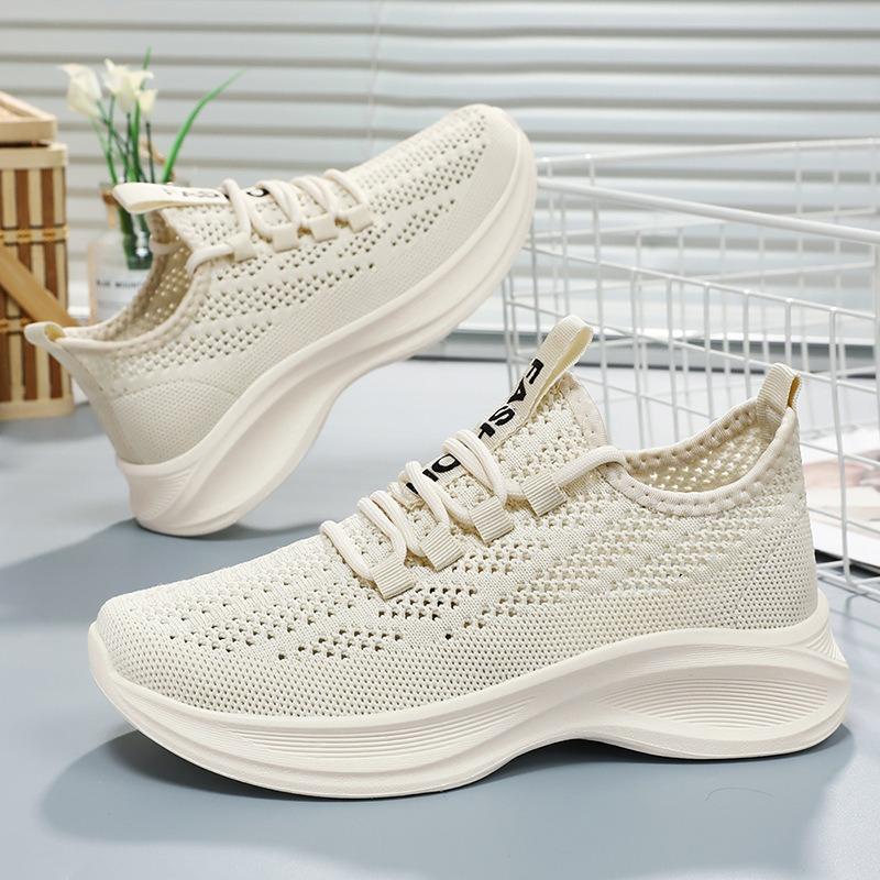 Shoes women's summer single shoes flying woven mesh shoes breathable soft-soled running shoes casual shoes sports shoes