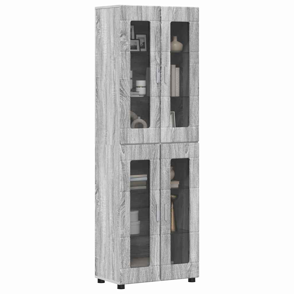 Highboard FLORIN Grey Sonoma 60 x 35 x 182 cm Particleboard