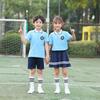2023 Kids' Summer School Uniform Set: Short Sleeve Top & Skirt for Girls