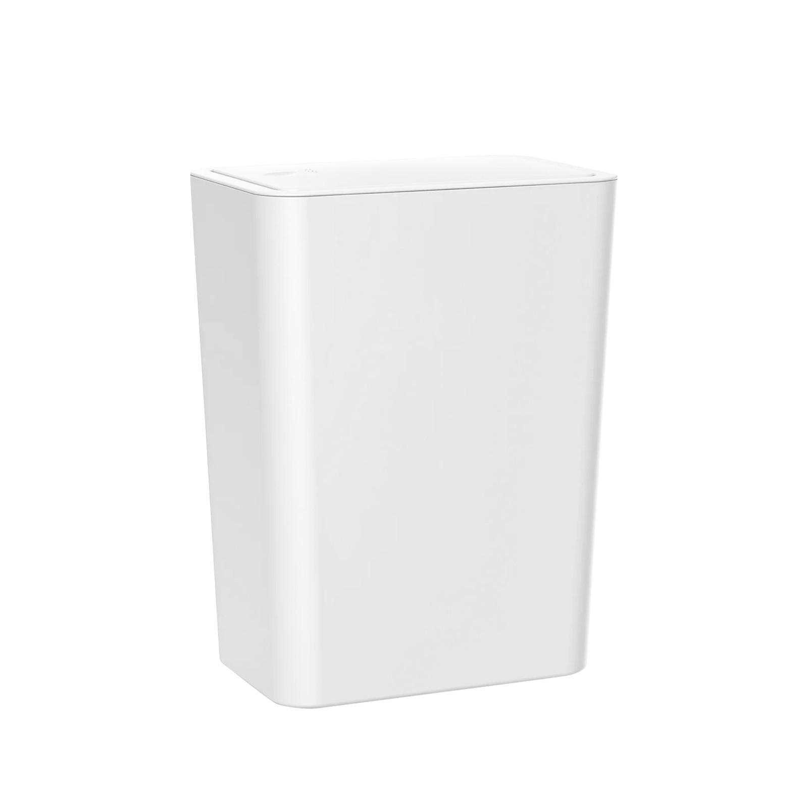

Маленькое мусорное ведро с крышкой, пластиковое мусорное ведро на 10 литров с откидной крышкой, подходит для ванных комнат, спален, офисов, кухонь One Size белый