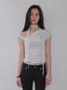 ORDINARY HOLIDAY Scarf Unbalance Sleeveless Top [Ivory]