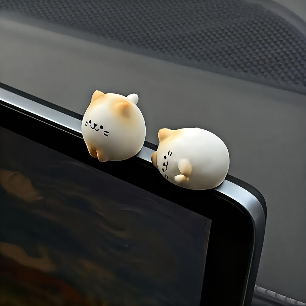 3pcs Adorable Kitten Car Decor Dashboard & Center Console Ornaments - Cute Suitable for Dashboard, Steering Wheel Trim, Box Decoration