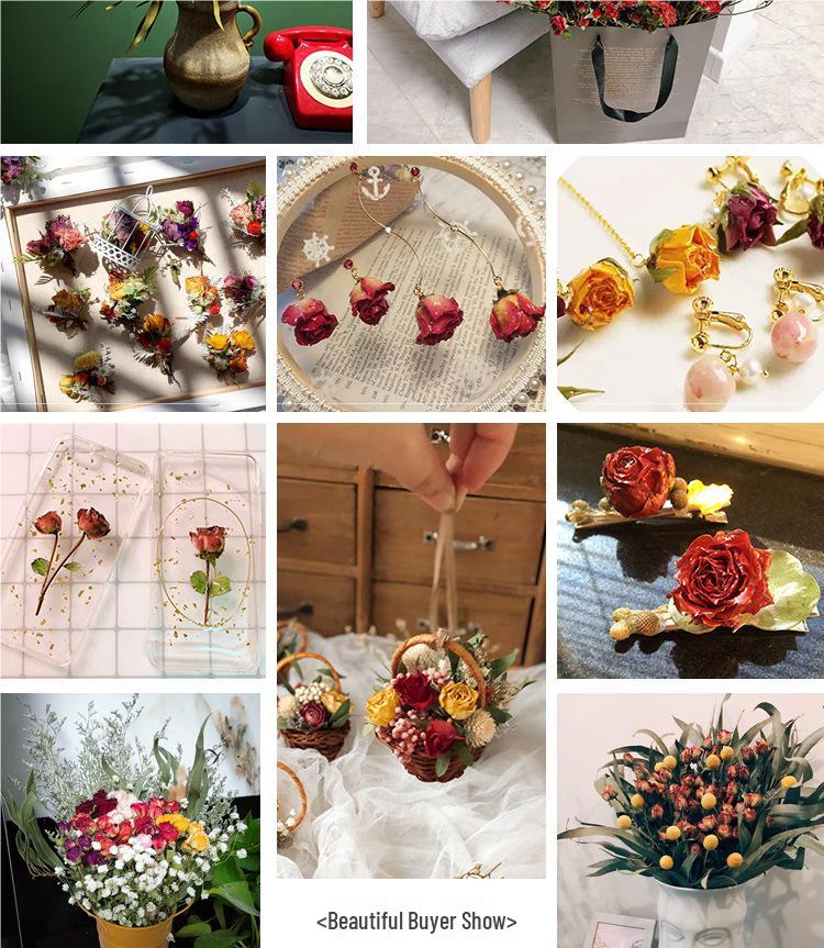 Small Dried Rose Buds for DIY Flower Arrangements and Home Decor