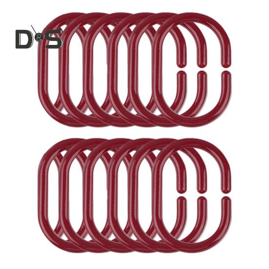 12 buc cârlige pentru perdea de duș rezistente universale pentru baie, tijă de duș în formă de C, inel de umeraș, suport pentru perdea de baie, accesorii