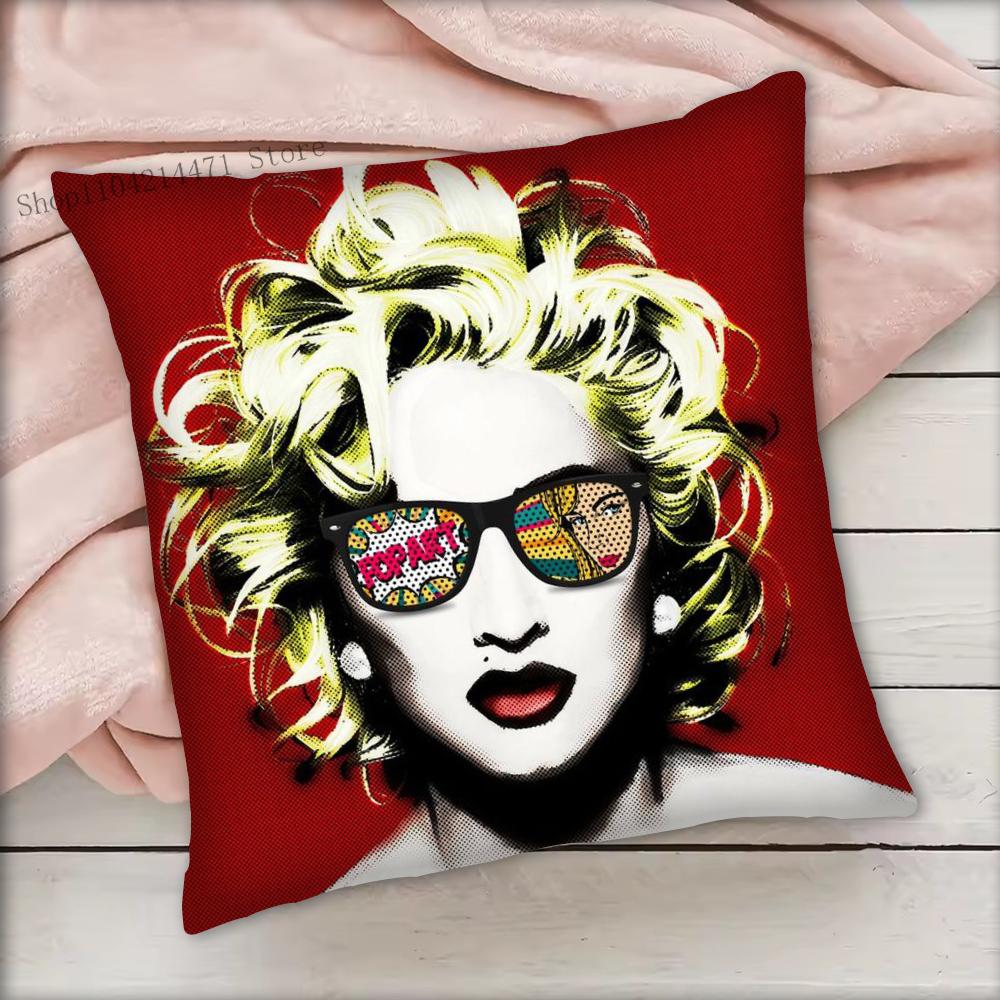 1pc Madonna Pillow Case Square Bedroom Sofa Leisure Comfort Cushion Car Living Room Home Decoration