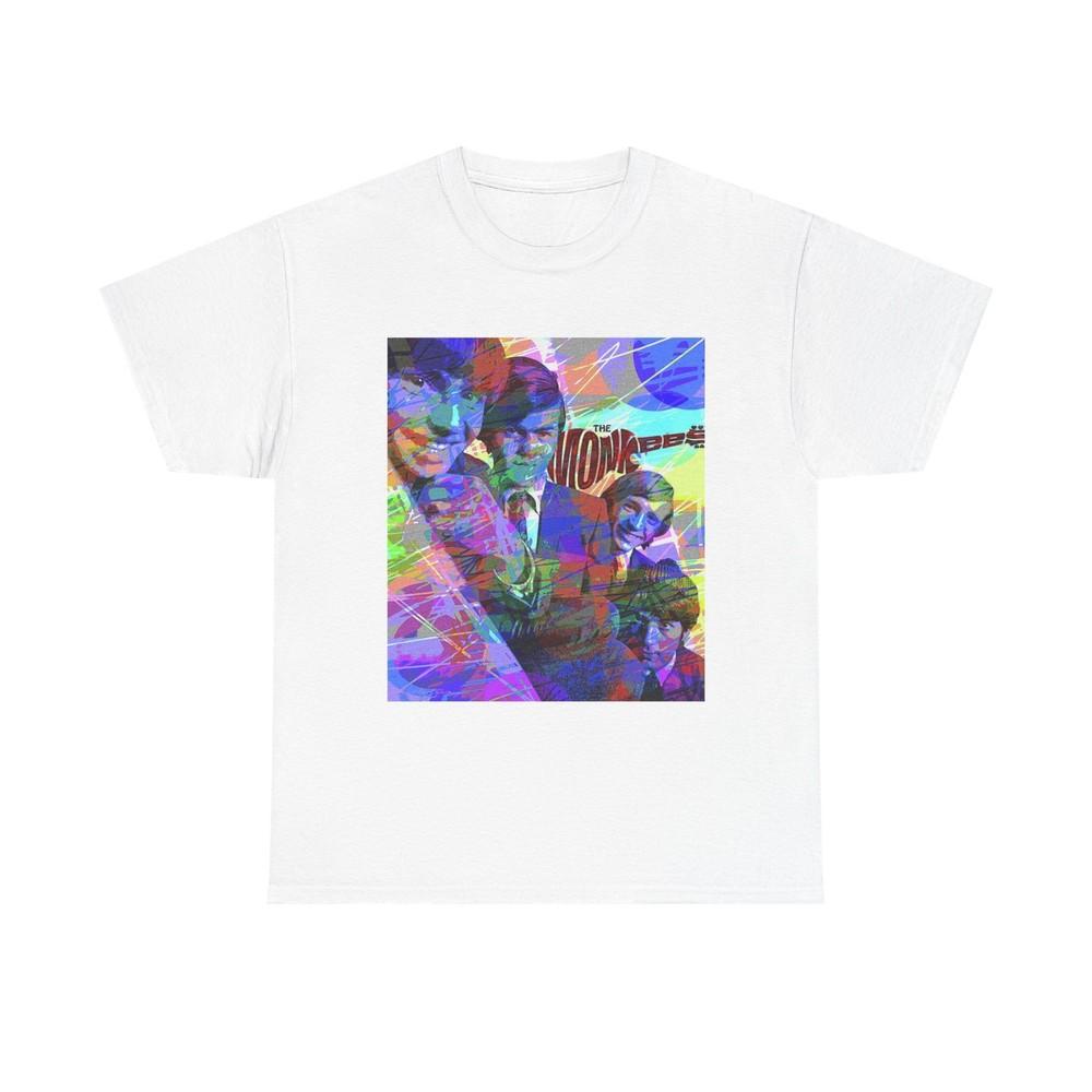 The Monkees Tshirt Vintage Rock 70s Retro Graphic Neon Poster Unisex Unisex T-Shirt XXL