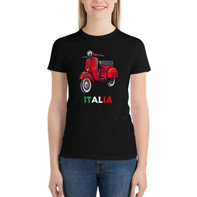 Ιταλία Classic Vespa Scooter Moped Bike Retro Love Vintage T-Shirt Tops Funnys Aesthetic Clothes T-shirts για γυναίκες