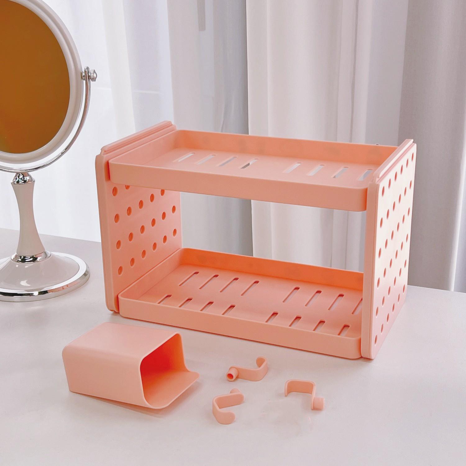 Kawaii Минималистский настольный органайзер для хранения вещей с крючком держатель для ручек студенческое общежитие канцелярские принадлежности косметика полка для хранения разных вещей 3109₽