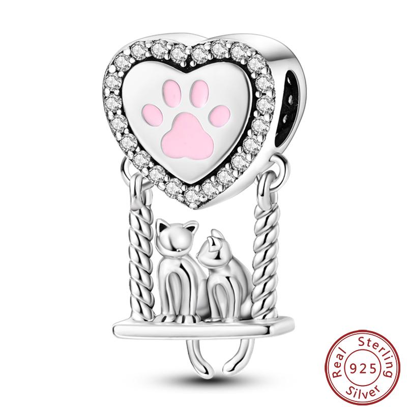 Copper Sincere Emotions Multiple Styles Heart-Shaped Romantic Charms Beads 3Mm Diy Fine Jewelry Making