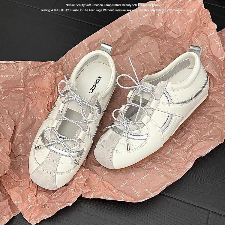 Inner height increase 5cm German training shoes women's 2025 new Korean version of ballet Mary Jane shoes lazy single shoes versatile Forrest Gump sh